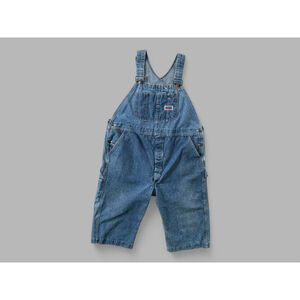 Big Mac Vintage Denim Overall Shorts 80s Blue